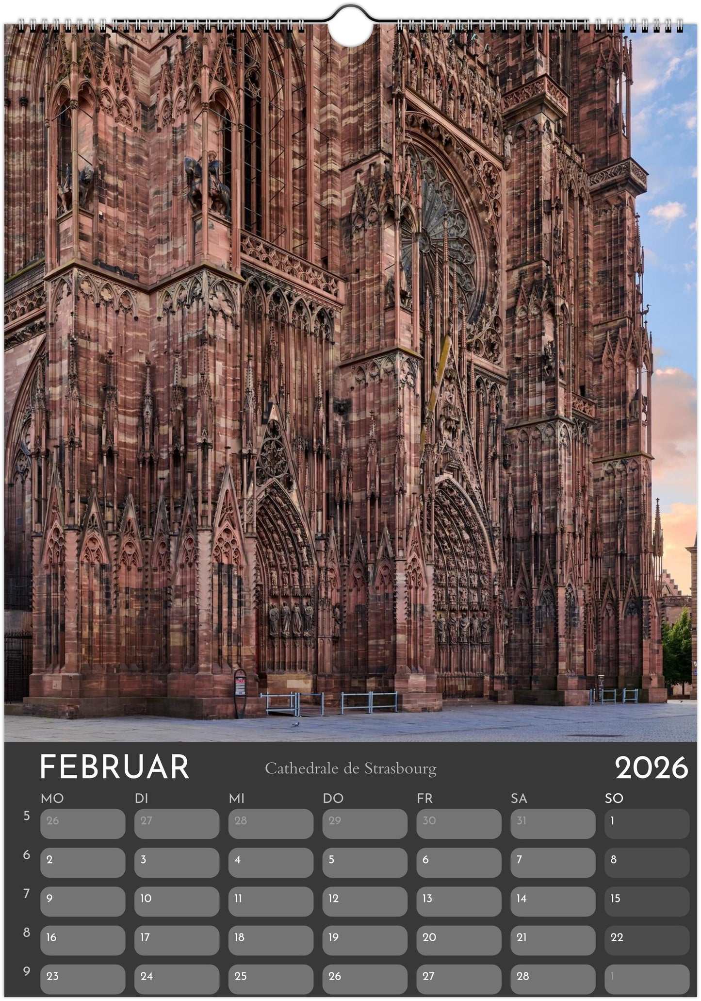 Monuments Arts Wandkalender 2026 – Architektur, Licht & Zeitgeist in Europa