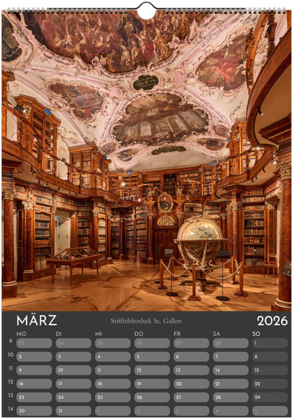 Monuments Arts Wandkalender 2026 – Architektur, Licht & Zeitgeist in Europa