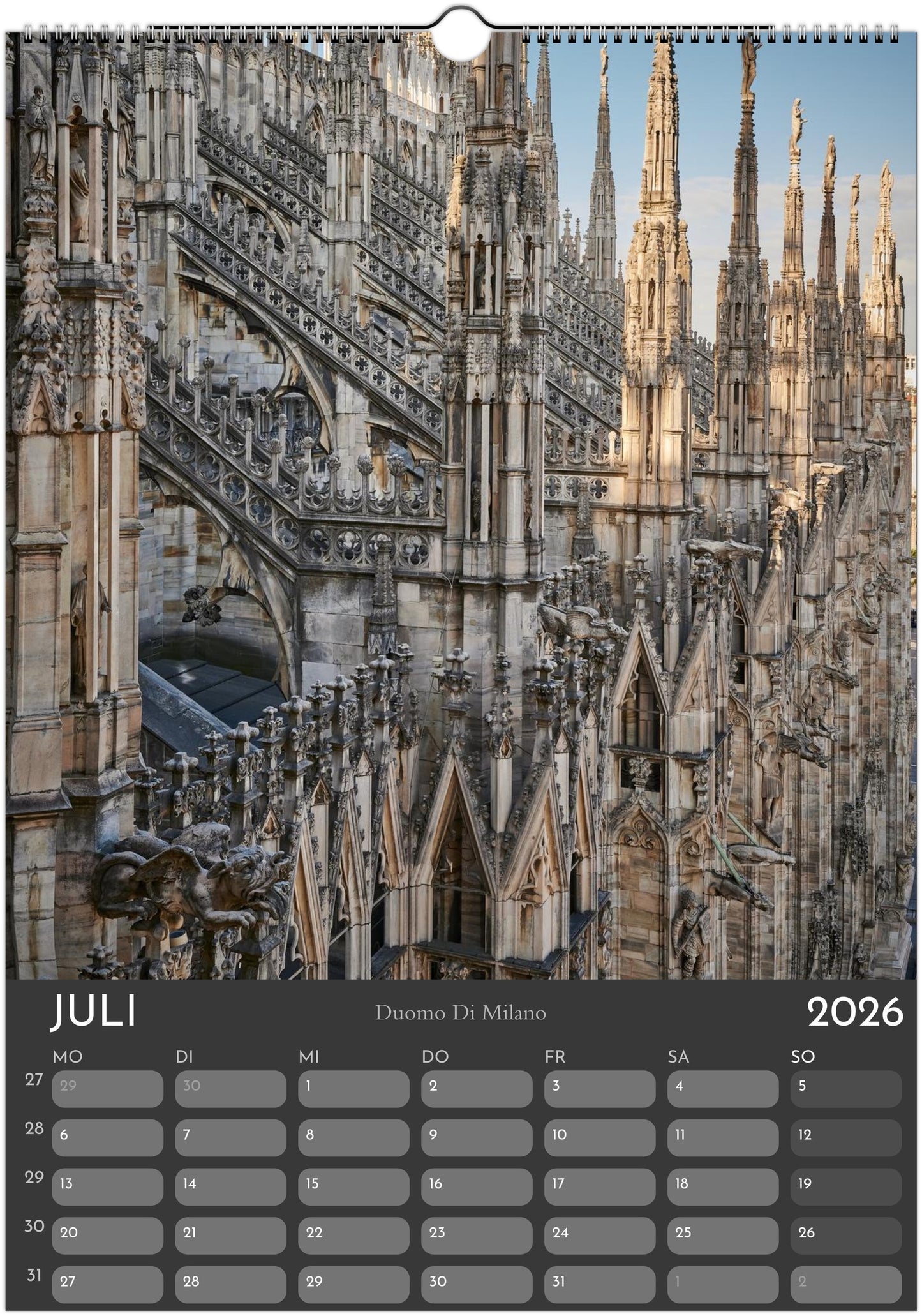 Monuments Arts Wandkalender 2026 – Architektur, Licht & Zeitgeist in Europa