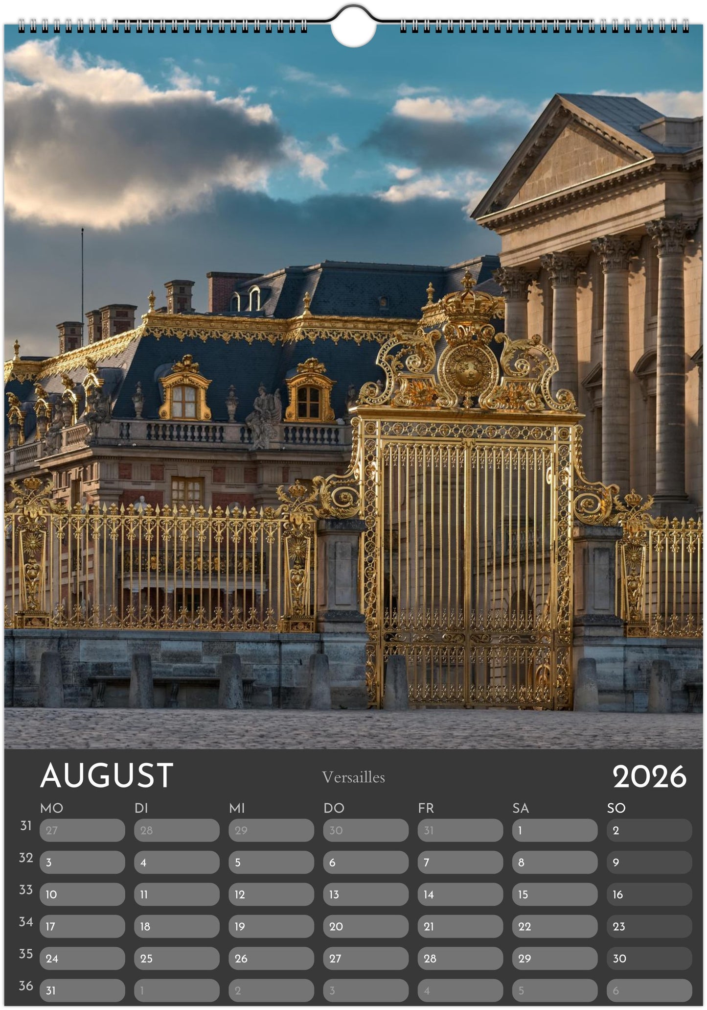 Monuments Arts Wandkalender 2026 – Architektur, Licht & Zeitgeist in Europa