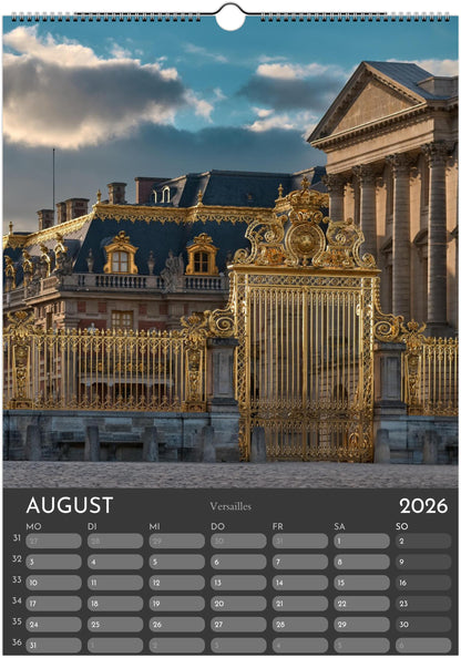 Monuments Arts Wandkalender 2026 – Architektur, Licht & Zeitgeist in Europa