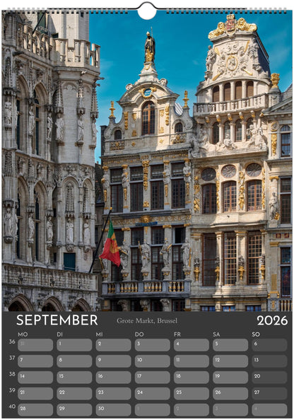 Monuments Arts Wandkalender 2026 – Architektur, Licht & Zeitgeist in Europa